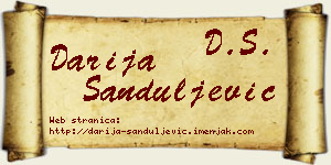 Darija Sanduljević vizit kartica